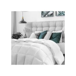 Casa Decor Silk Touch Quilt 360GSM (White) — Hypoallergenic All-Season Microfibre + Silk Blend