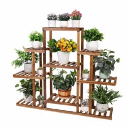 wooden plant stand