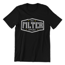 &ldquo;No Filter Applied&rdquo; Unisex T‑Shirt (Gildan) &mdash; 100% Preshrunk Cotton Classic Fit