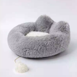 Cozy Plush Pet Bed (20" &times; 20" &times; 8") &mdash; Ultra-Soft Snuggle Bed with Non-Slip Base (Easy Wash)