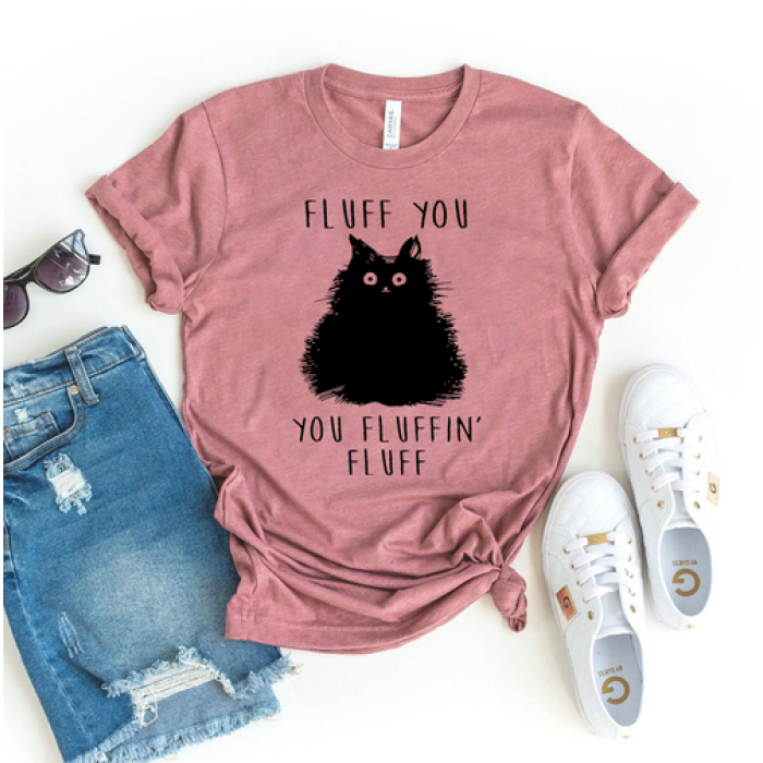 &ldquo;Fluff You You Fluffin Fluff&rdquo; Graphic T‑Shirt (Bella+Canvas) &mdash; Premium Ring-Spun Cotton