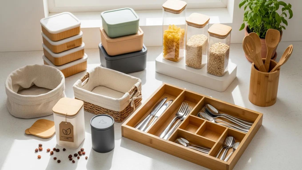 Eco-friendly storage products made from sustainable materials