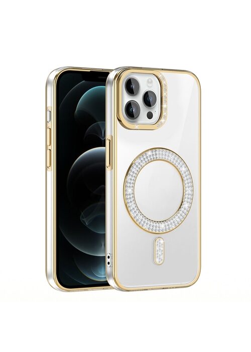 iPhone 12 Pro Case Karetta Diamond Stone Pattern (MagSafe Compatible) — Stylish Protective Cover