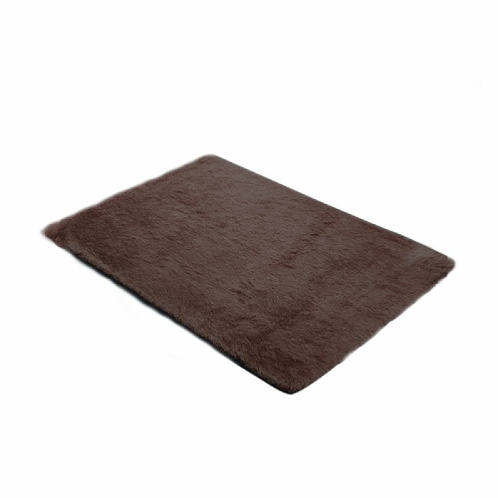 Designer Soft Shaggy Confetti Rug (230 &times; 200cm, Coffee) &mdash; 35mm High Pile, Anti-Slip Backing