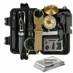 14‑in‑1 Outdoor Emergency Survival & Safety Gear Kit — Tactical EDC SOS Case for Camping & Hiking